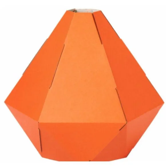 ๐ New - IKEA 2X JOXTORP Lampshade Geo Origami Prism Design Orange - Picture 5 of 6